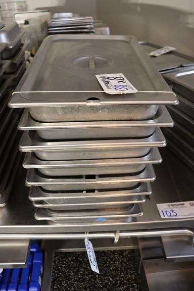 Times 8 - 12" x 20" x 2" stainless inset pans with lids