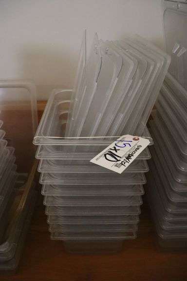 Times 10 - 1/2 x 6" acrylic inset pans with lids