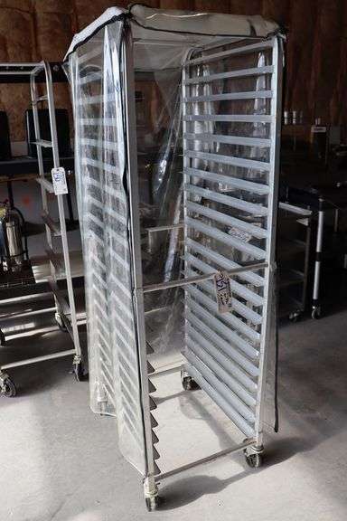 Aluminum portable sheet pan rack w/ proofing cover - Backes Commercial ...