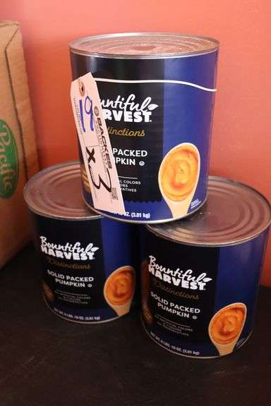 Times 3 - Bountiful Harvest 6 lb. 10 oz. packed pumpkin