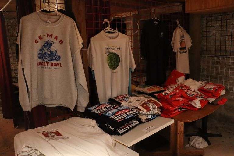 All to go - Assorted sized shirts & sweatshirts - located in basement