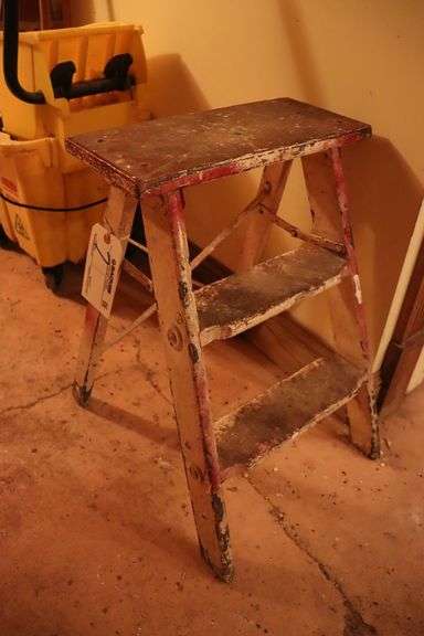 2' wood step stool - located in basement