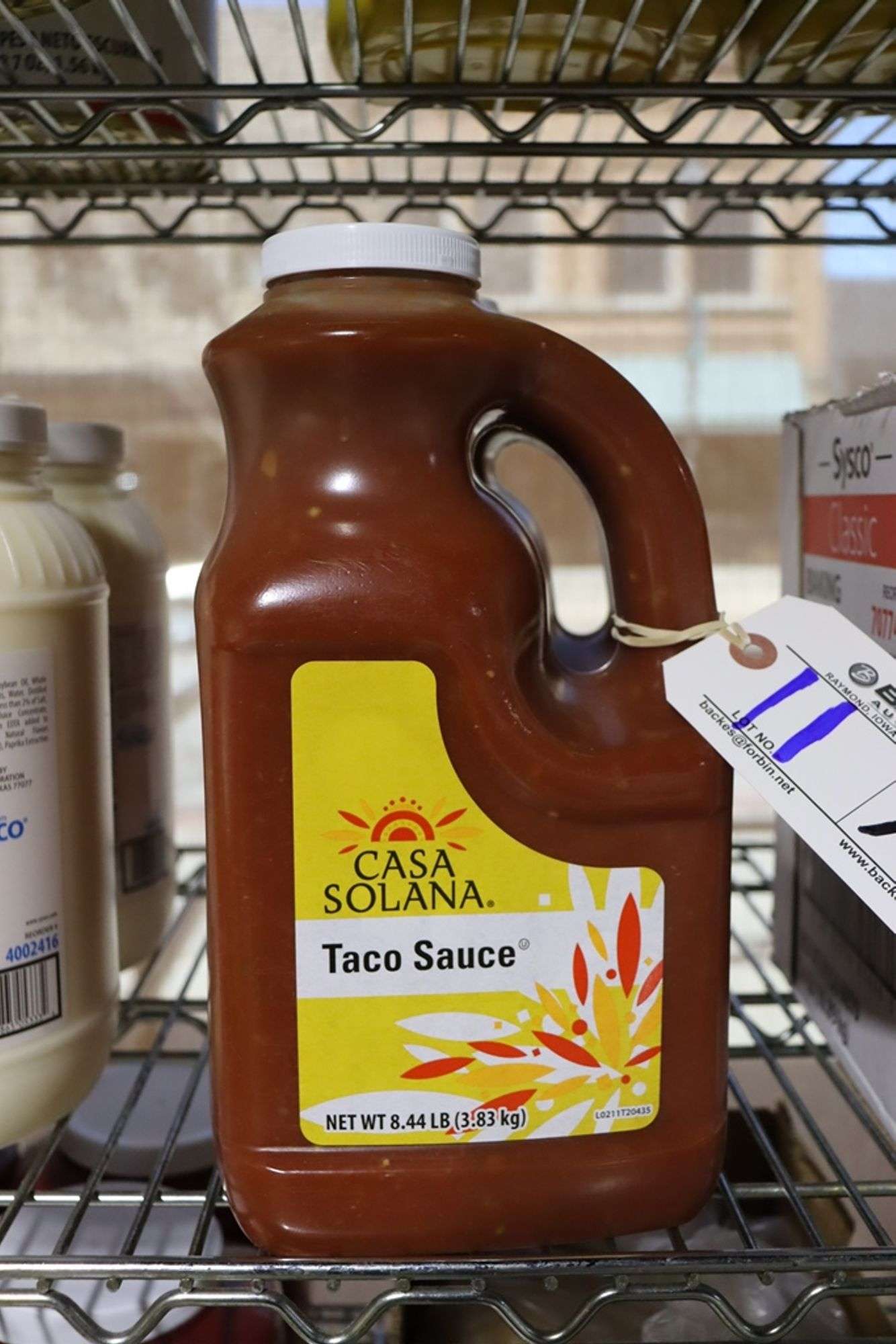 Times 2 - Casa Solana 8.44 lb. taco sauce - Backes Commercial Auctioneers
