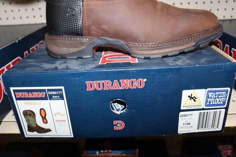 Durango Maverick size 11 boot Backes Commercial Auctioneers