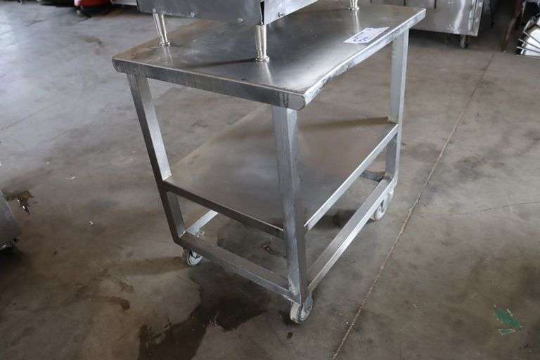 24" x 27" stainless portable equipment stand