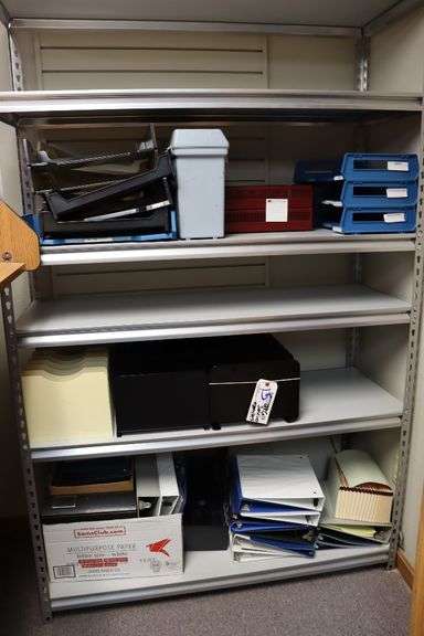 All to go - 3 shelves of binders, in/out organizers, & more