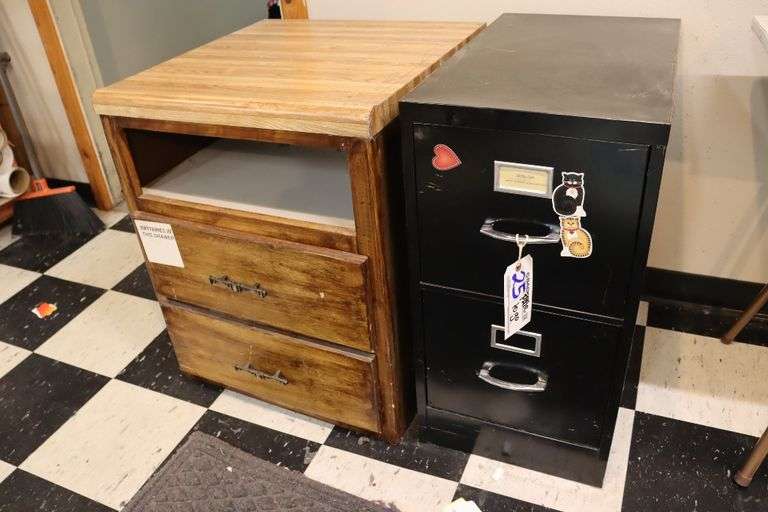 Pair to go - Wood able & black metal 2 drawer file cabinet