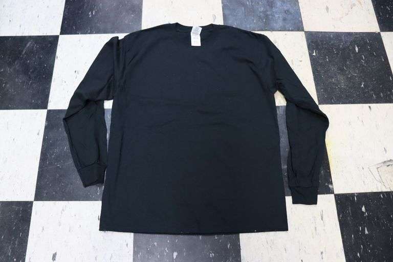 2 boxes to go - Assorted size & brand of black T-shirts & long sleeves