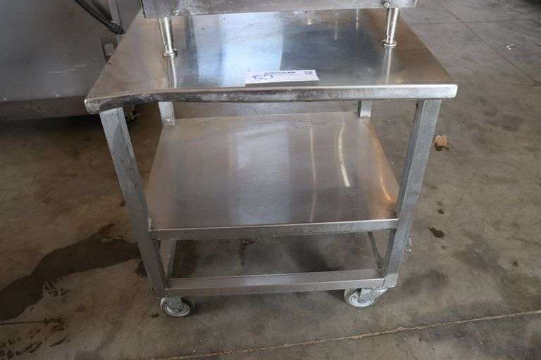 24" x 27" stainless portable equipment stand