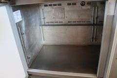 Silverking SKPZ60 stainless portable 1 lid 2 door raised rail pizza make table - nice