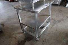 24" x 27" stainless portable equipment stand