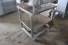 24" x 27" stainless portable equipment stand