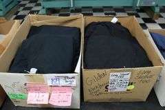 2 boxes to go - Assorted size & brand of black T-shirts & long sleeves