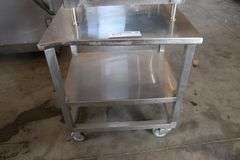 24" x 27" stainless portable equipment stand