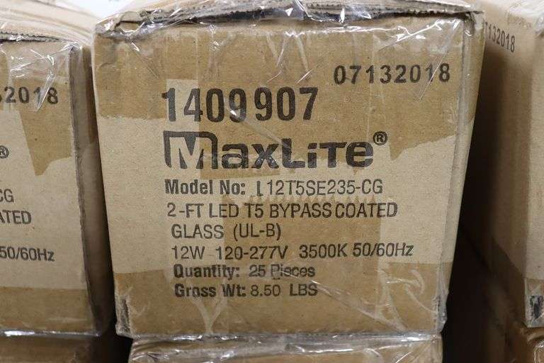 Times 6 - Cases MaxLite LED 2' T5 lights