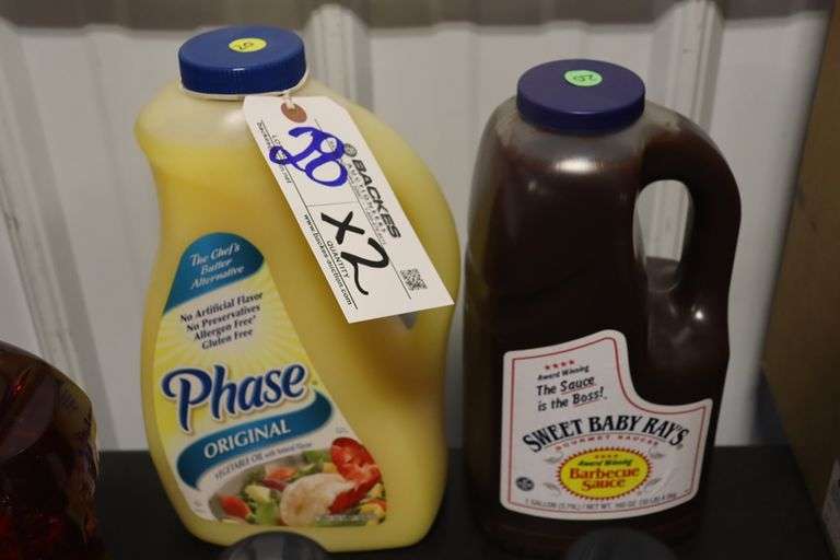 Times 2 - 1 gallon sweet baby rays BBQ sauce & 1 gallon phase original vegetable oil