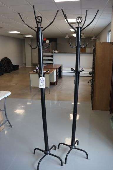 Times 2 - 6' Tall metal hall trees