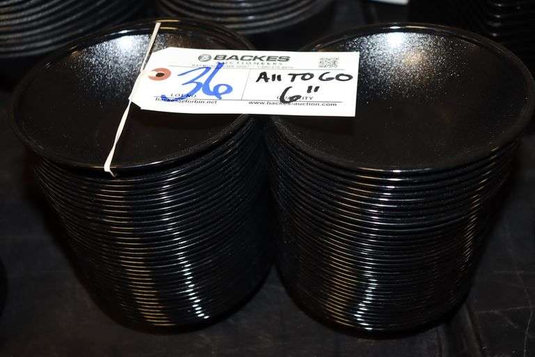 All to go - 6" black malamine bowls