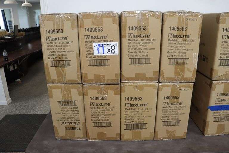Times 8 - Cases MaxLite LED 2' T8 lights