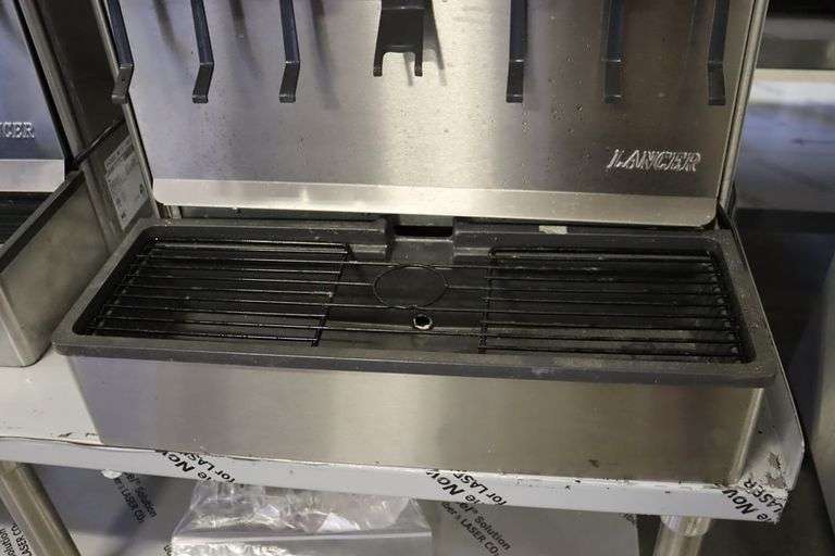 Lancer 4500 counter top 6 product post mix dispenser with Ice-O-Matic ice cuber head - nice