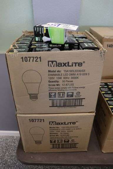 Times 2 - Cases MaxLite LED A19 bulbs