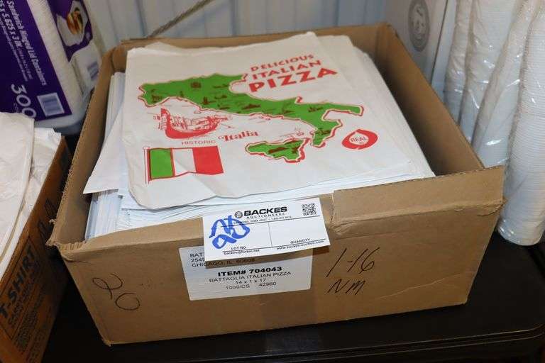 Case of 14" x 1" x 17" Itlaian pizza bags