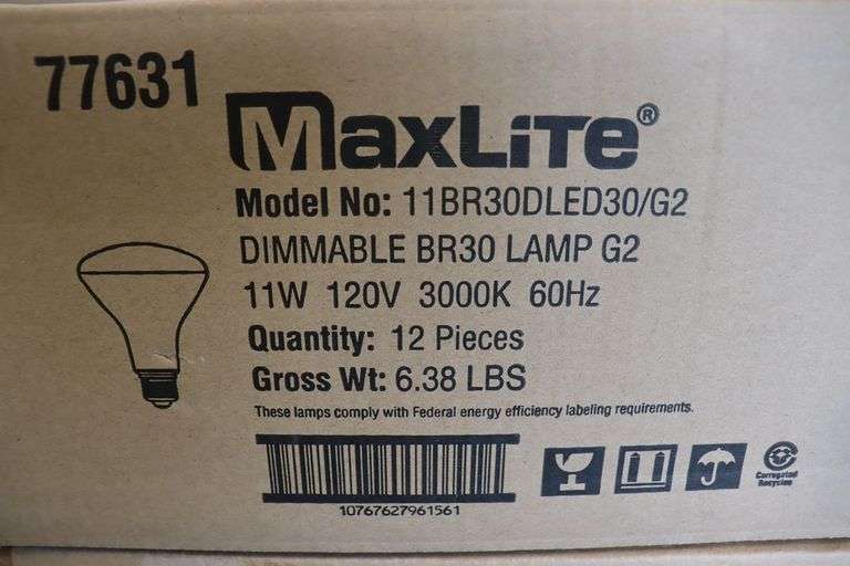Times 4 - Cases MaxLite LED BR30 flood lights