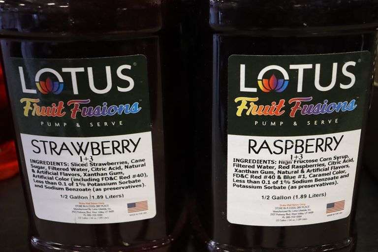 Times 8 - Lotus 1/2 gallon Raspberry, strawberry, pomegranite, & power up plant energy mix