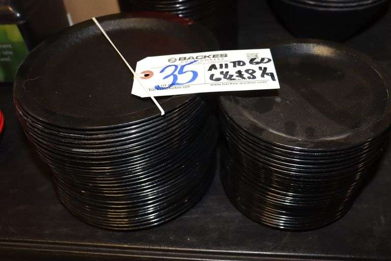All to go - 6.5" & 8.25" black malamine plates