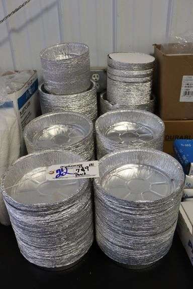 All to go - 7" & 9" round aluminum disposable pans with 2 boxes of lids