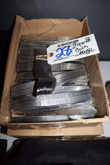 2 boxes to go - Opened cases of plastic spoons & knives