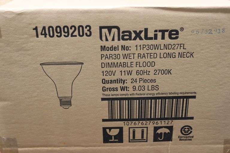 Times 3 - Cases MaxLite LED PAR30 flood lights