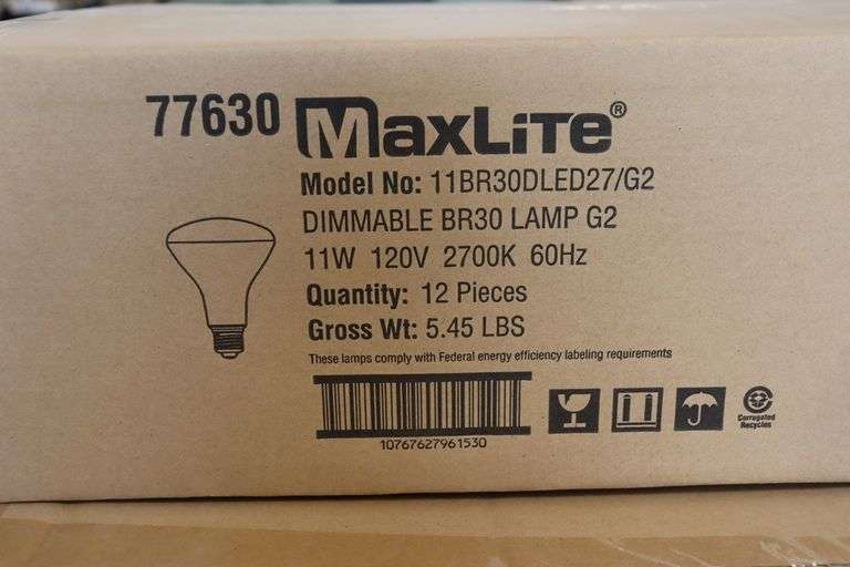 Times 5 - Cases MaxLite LED BR30 flood lights