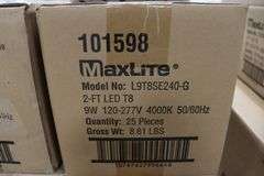 Times 4 - Cases MaxLite LED 2' T8 lights