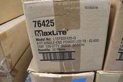 Times 4 - Cases MaxLite LED 4' T8 lights