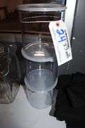 Times 3 - New Cambro CCPL27 acrylic round containers with lids