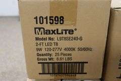 Times 4 - Cases MaxLite LED 2' T8 lights