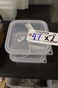 Times 2 - 2 quart acrylic food storage containers with lids
