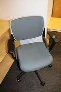 Pair to go - 60" steel double pedestal desk with Hon tweed office chair