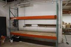 42" x 12' x 10' tall pallet racking with wood decking