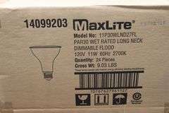 Times 3 - Cases MaxLite LED PAR30 flood lights