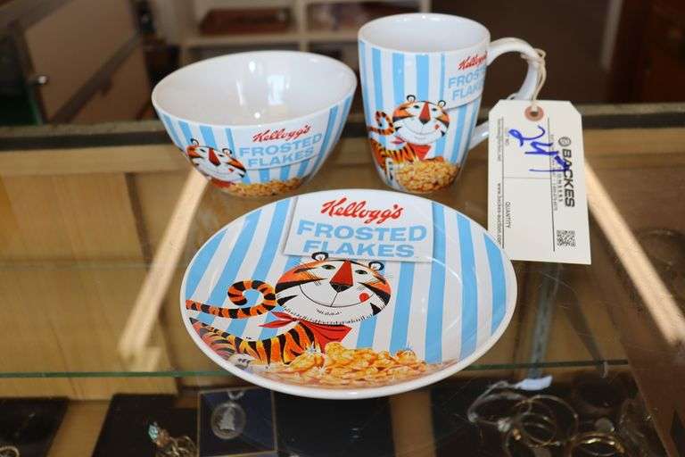 Antique Frosted Flakes breakfast bowl set