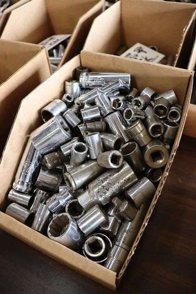 Box to go - Assorted brand, drive, & size sockets