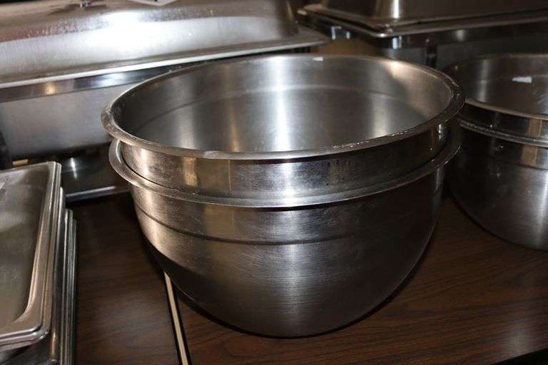 Times 2 - stainless heavy duty 13 qt. mixing bowls