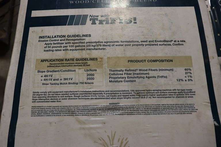 Times 7 - 50# bags of Enviro Blend hydraulic mulch wood/cellulous blend