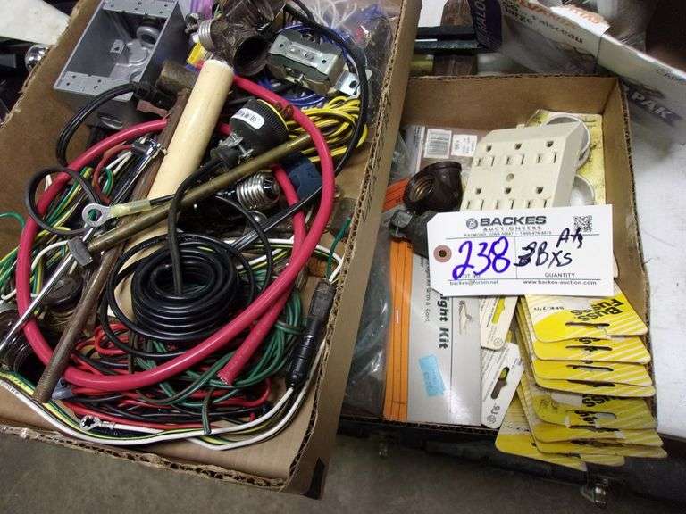 All to go 3 boxes of electrical items and more