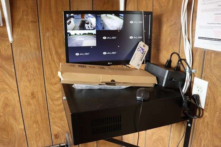 Alibi 8 camera security system with DVR & monitor - showing only 3 cameras