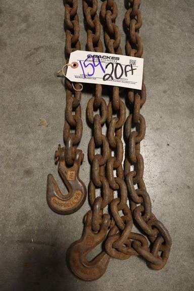 20' Log chain with hooks on both ends