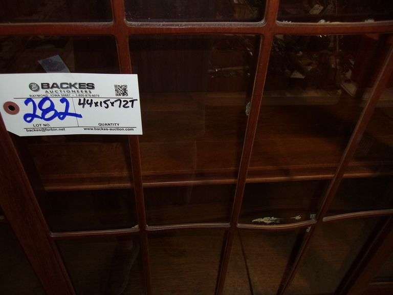 44" x 15" x 72"T   hutch, needs small repair