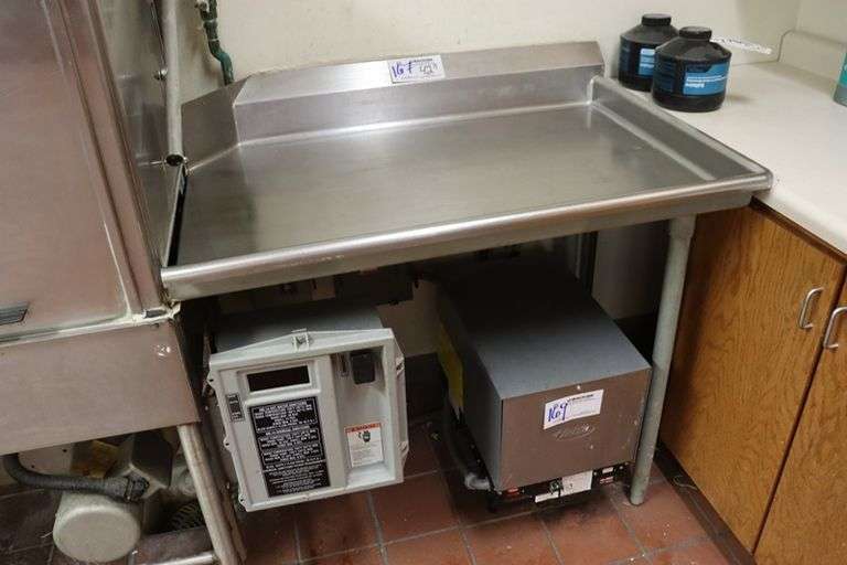 42" stainless right hand clean table - nice